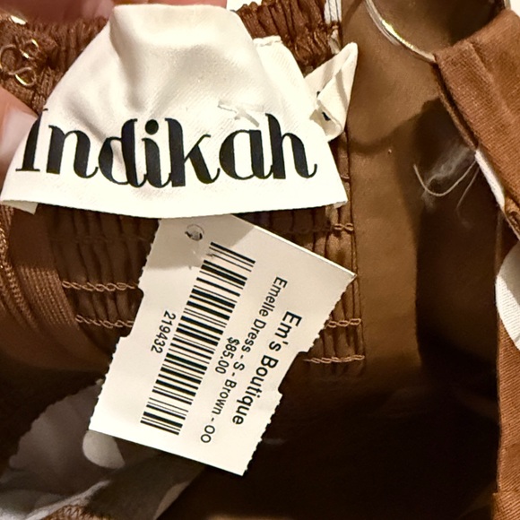 Stylish Brown Polka Dot Mini Dress - Picture 2 of 5